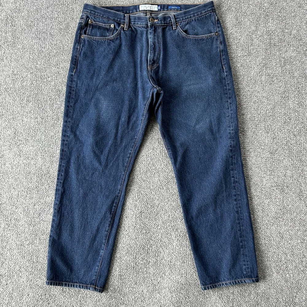 Peter Manning Mens 37 X 29 Blue ‎ Classic Fit Tapered 100% Cotton Denim Short P7